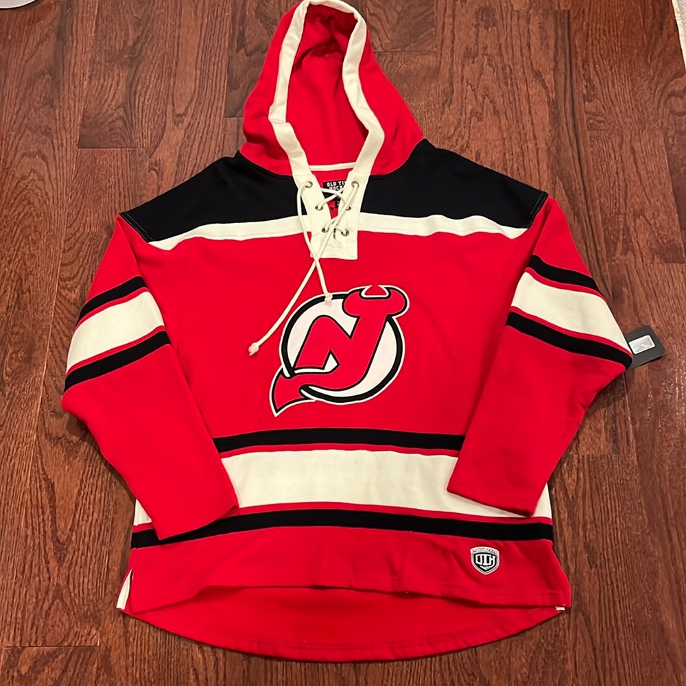 New Jersey Devils Old Time Hockey Jersey Sweater New With Tags